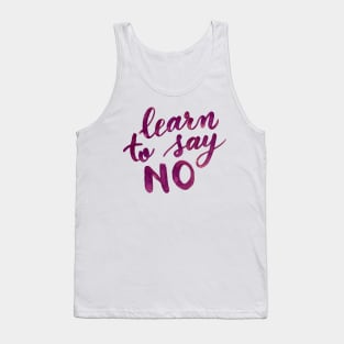 Learn to say no - purple Tank Top